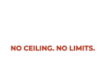 L9 Athletics logo - white wordmark full-bleed, red tagline readable